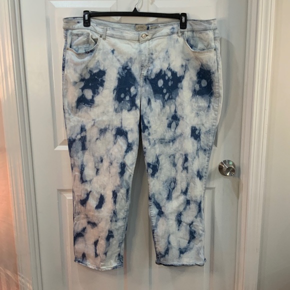 LOGO TIE DYE BOYFRIEND JEANS PLUS SIZE 28 - Picture 8 of 8